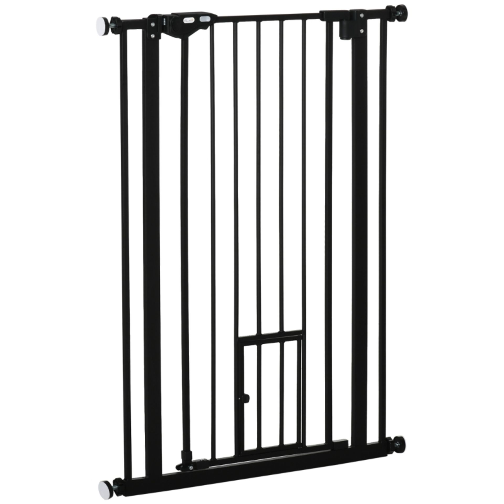 RRP £89.99 - PawHut Extra Tall Dog Gate with Cat Door, Pet SafetyPawHut Extra Tall Dog Gate with Cat