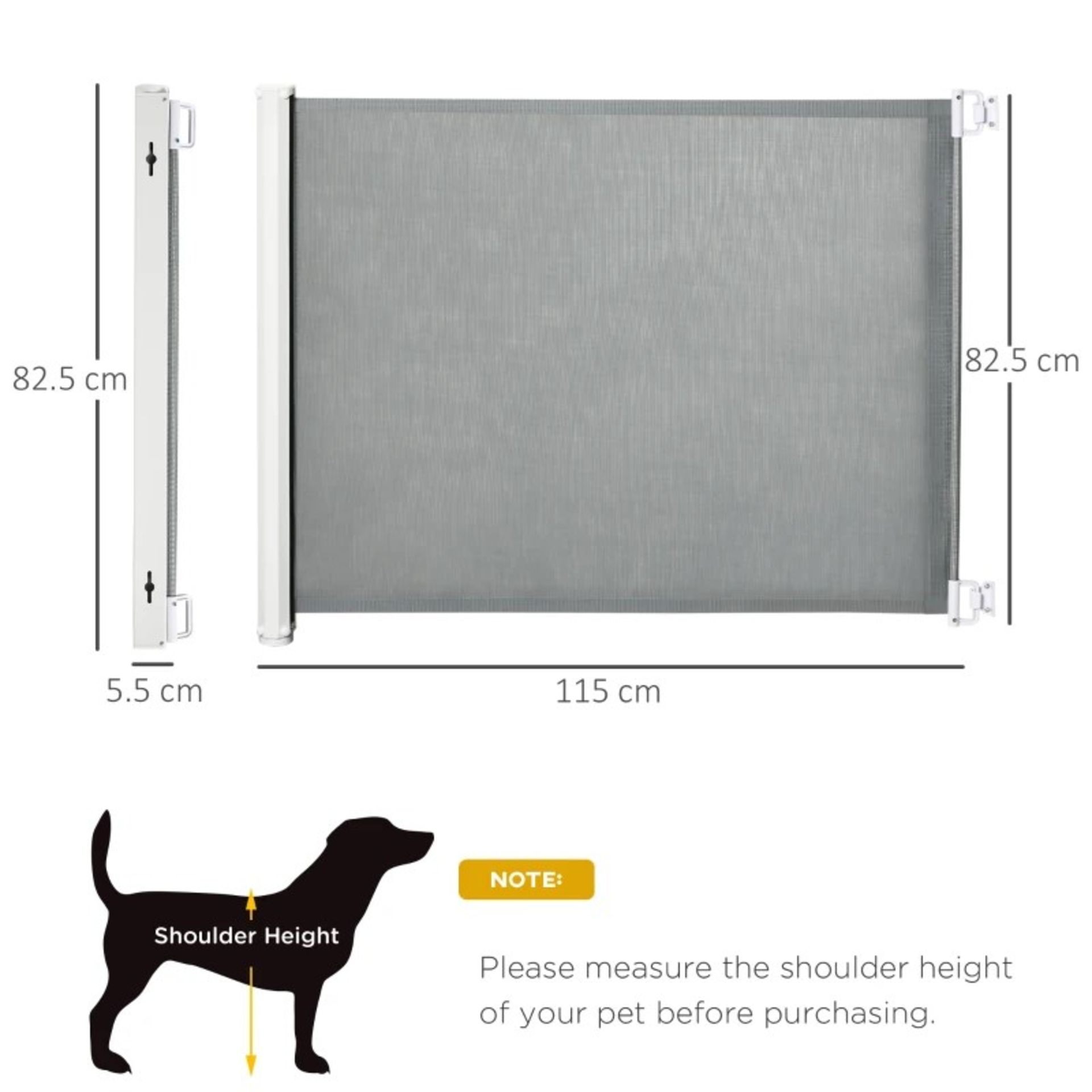 RRP £59.99 - PawHut Retractable Safety Gate Dog Pet Guard Barrier Folding Protector Home Doorway - Image 3 of 4