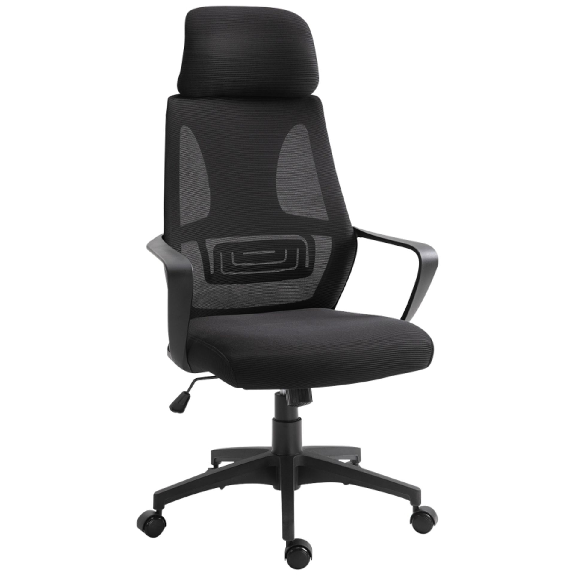 RRP £118.99 - Vinsetto Mesh Ergonomic Home Office Chair w/ Headrest, Wheel, High Mesh Back,