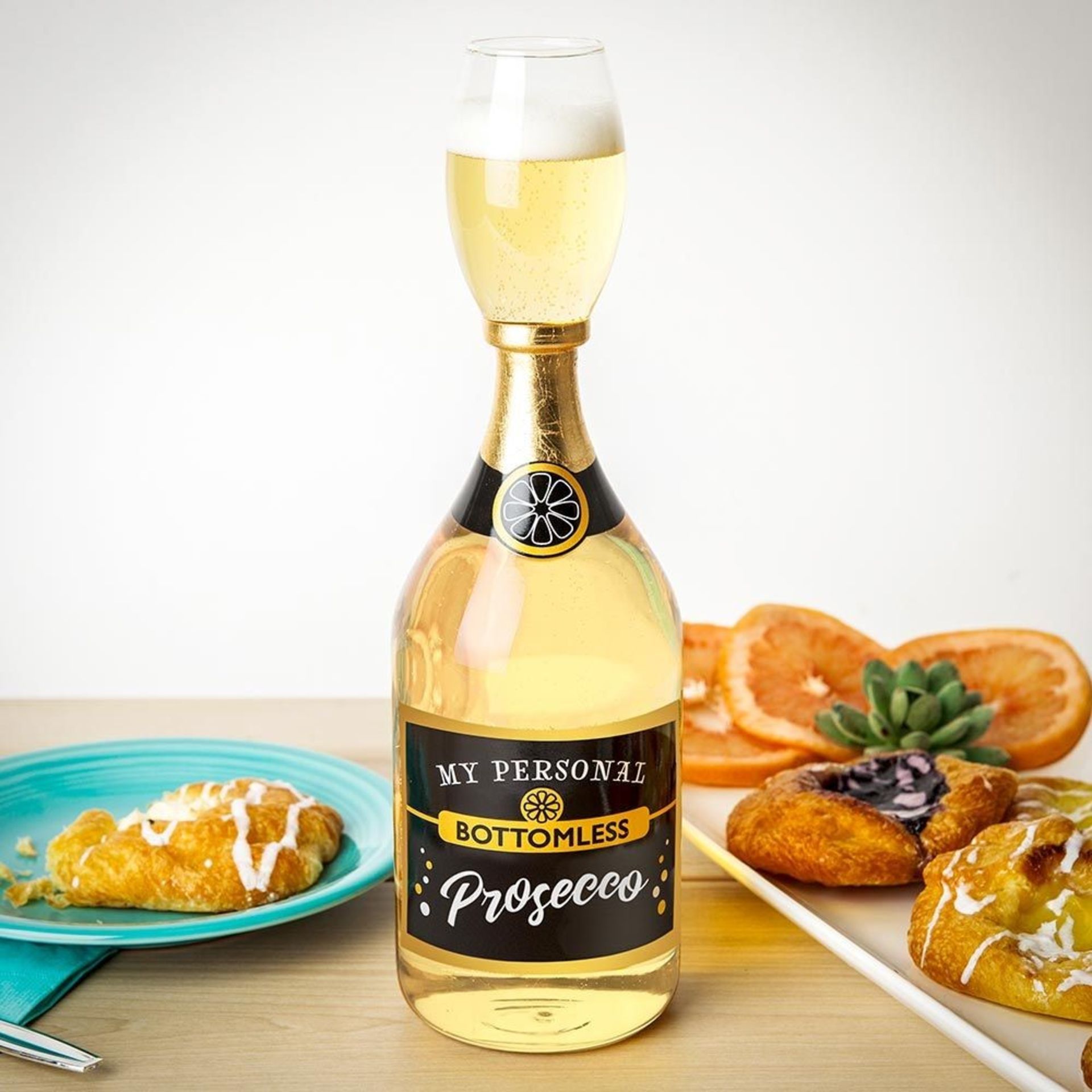New Bottomless Cheers Prosecco Bottle Glass