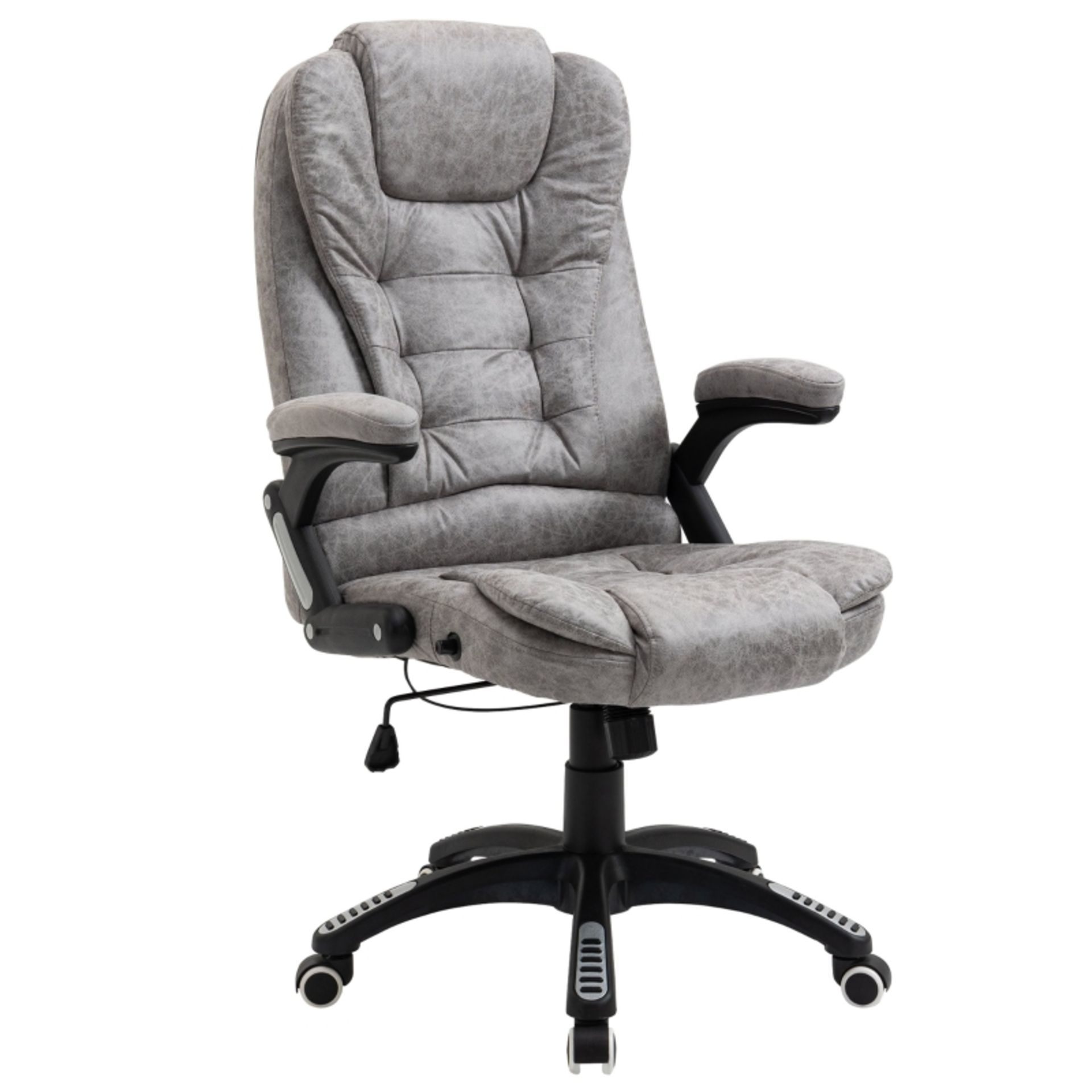 RRP £156.99 - Vinsetto High Back Home Office Chair Computer Desk Chair w/ Arm, Swivel Wheels, Grey