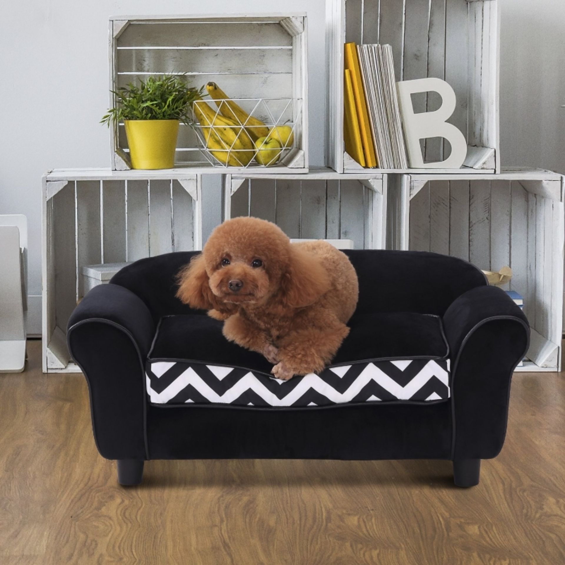 RRP £64.99 - 73.5Lx41Wx33H cm Pet Sofa-Black