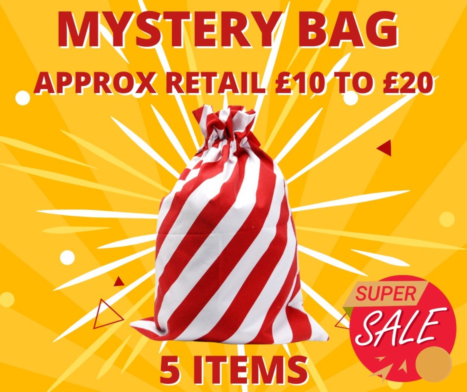 NEW MYSTERY BAG WITH 5 NEW ASSORTED AMAZON ITEMS - BOX CONTENTS RRP £10 TO £20 - PLUS 2 FREE DVD