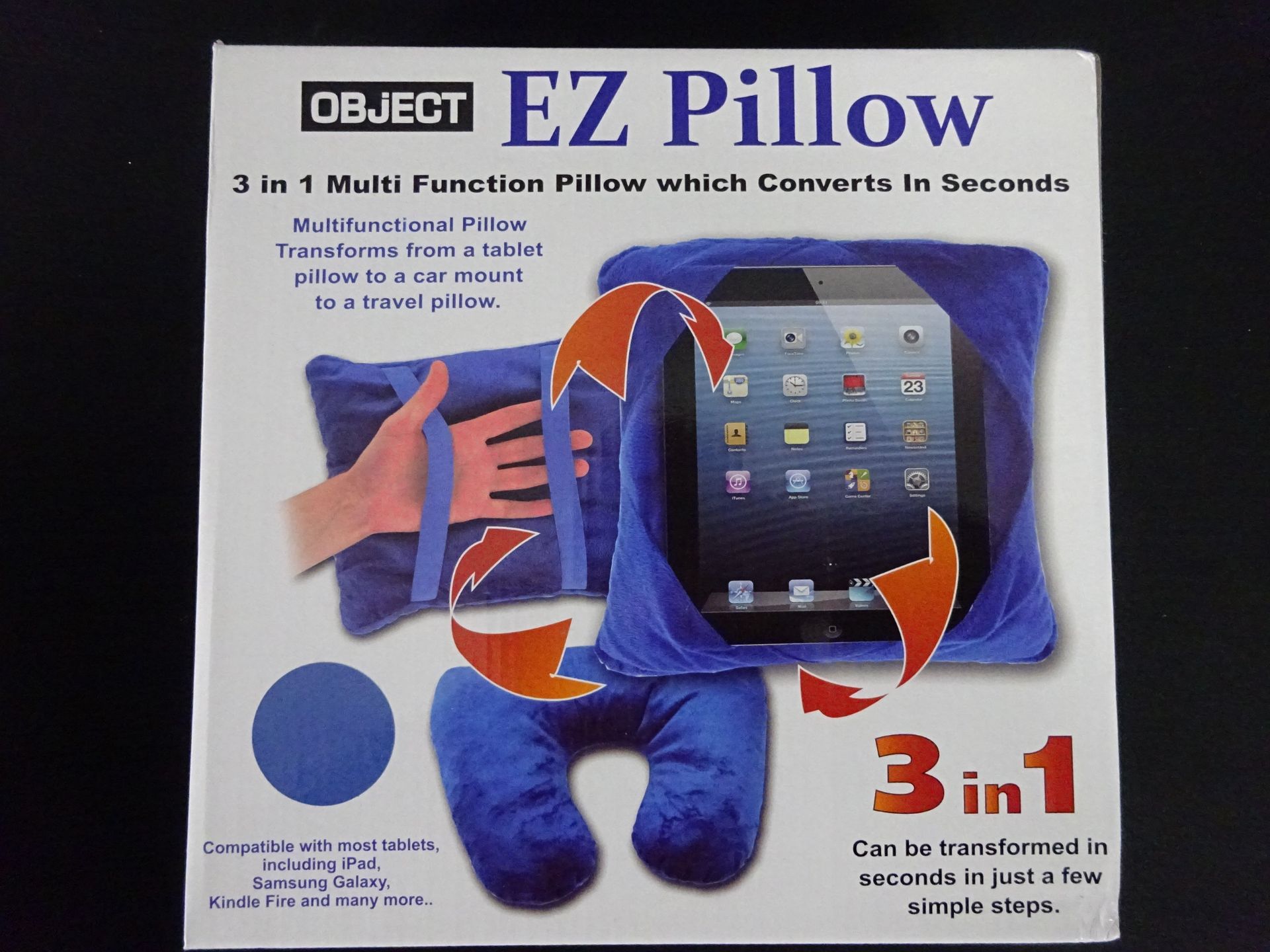 New EZ Pillow 3 in 1 Multi Functional Pillow Which Covers In Seconds