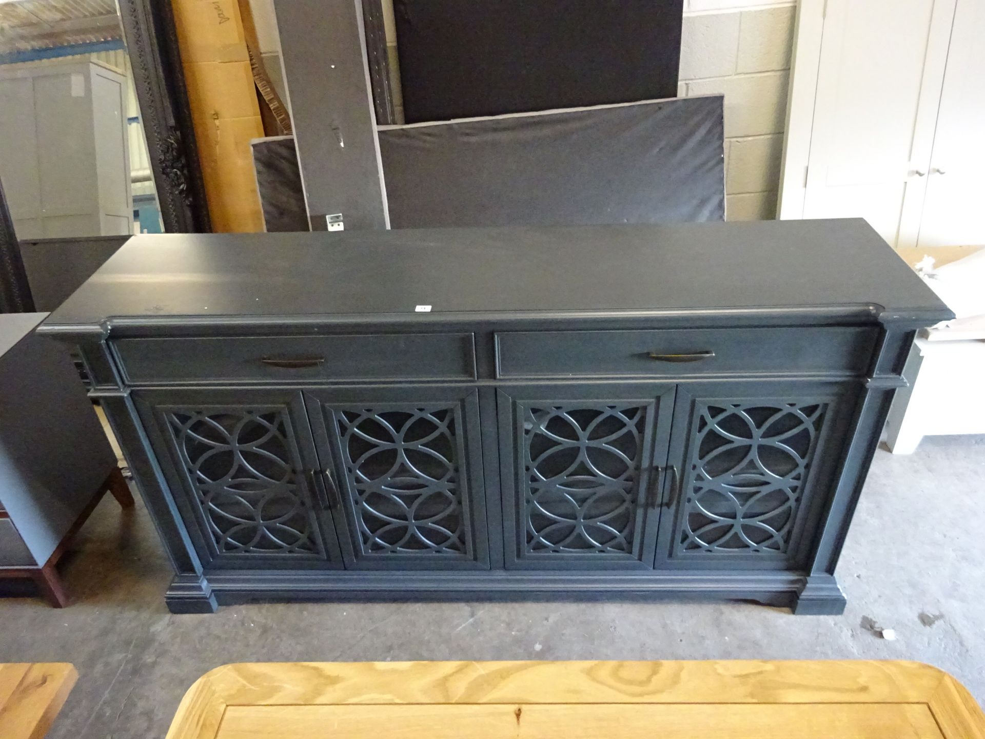 RRP £799 - Twin Star Luna 74" Accent Console Unit H 94.6 x W 188 x D 45.7 cm - FEW MARKS AND CRACK - Image 3 of 4