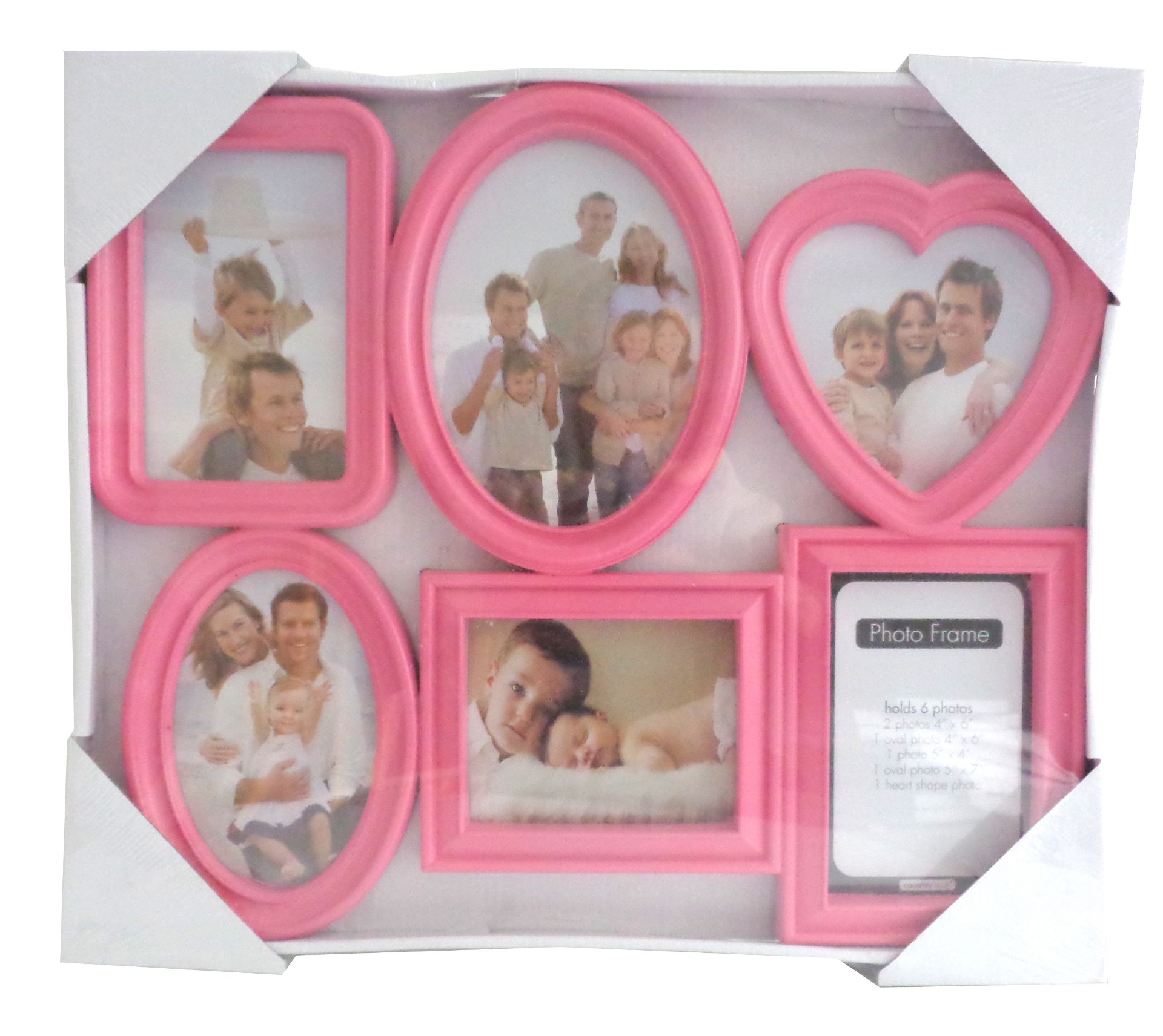 New Light Pink 6pc Photo Frame