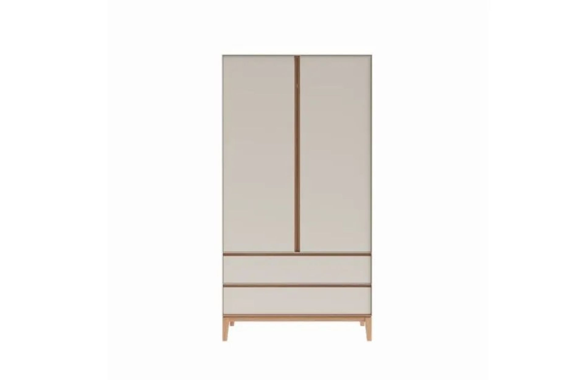 RRP £1599 - HEALS Lars Wardrobe Cashmere Painted Finish - 191 x 100 x 60cm - ONE DRAWER PIECE - Image 2 of 5