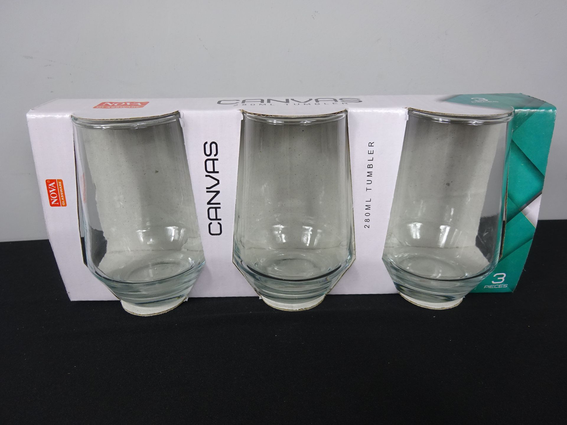 New Set Of 3 280ml Tumbler Glasses