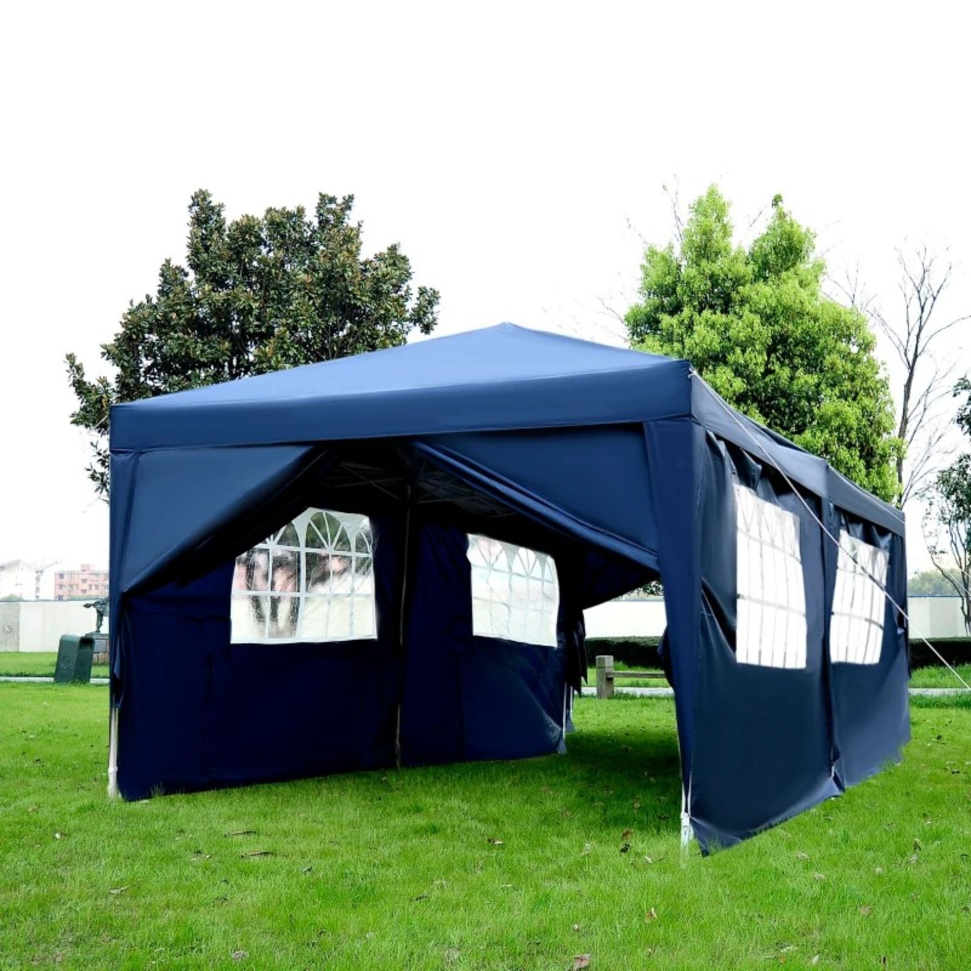 RRP £193.99 - 3 x 6m Garden Heavy Duty Water Resistant Pop Up Gazebo Marquee Party Tent Wedding