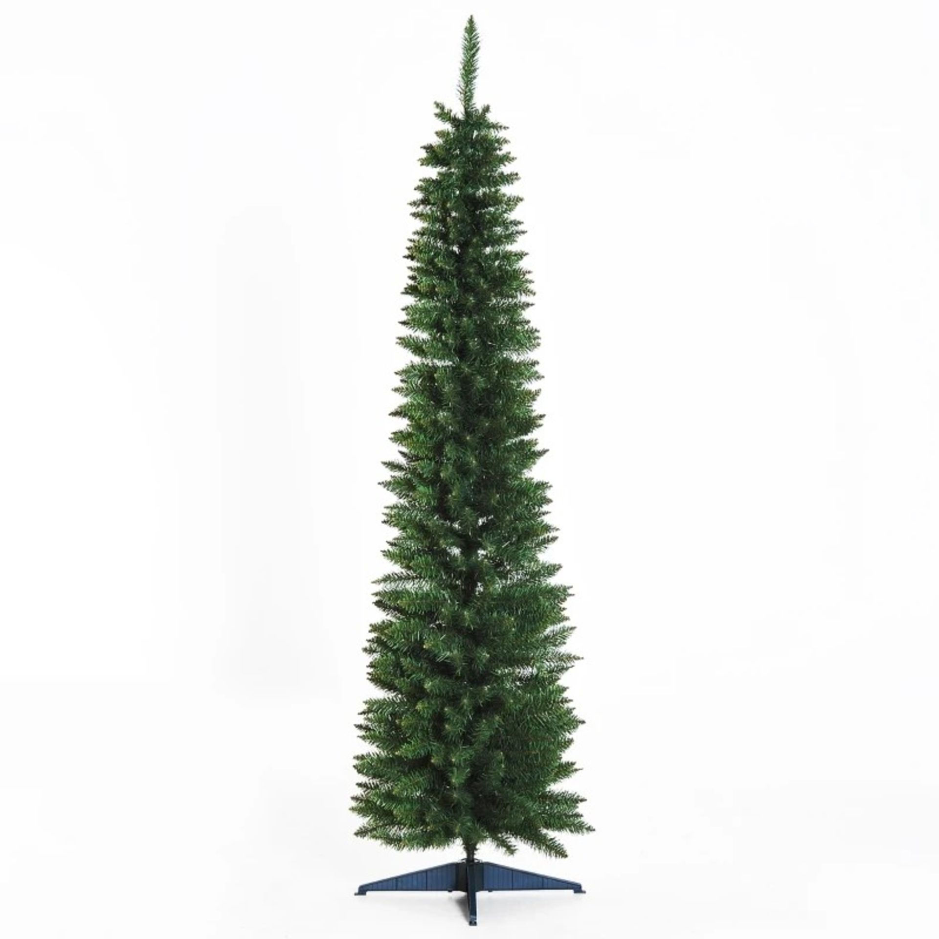 RRP £42.99 - 6FT Artificial Pine Pencil Slim Tall Christmas Tree with 390 Branch Tips Xmas Holiday
