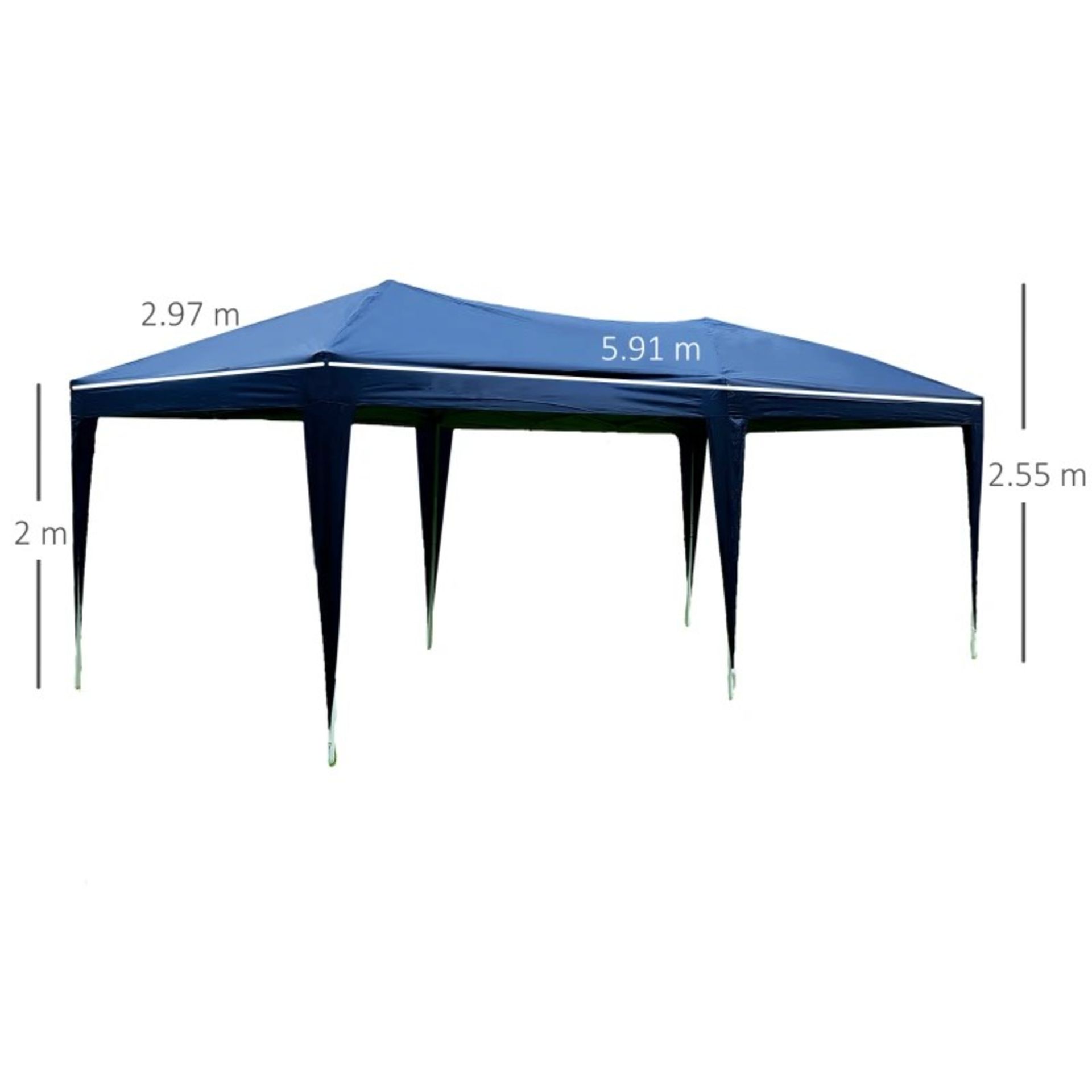 RRP £193.99 - 3 x 6m Garden Heavy Duty Water Resistant Pop Up Gazebo Marquee Party Tent Wedding - Image 3 of 4