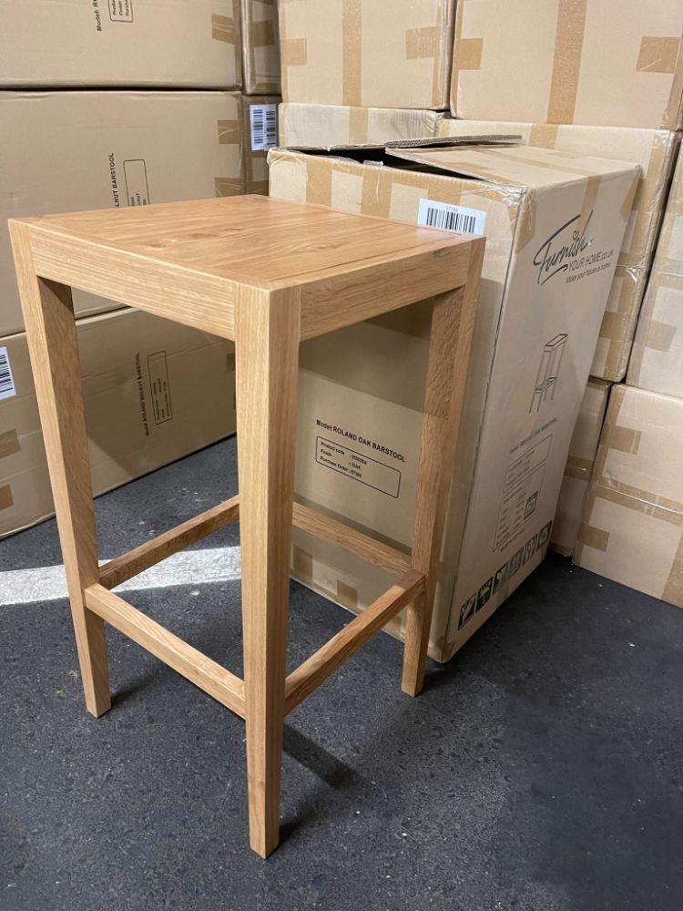 RANGE OAK BAR STOOLS FURNTURE FROM COX & COX, OAK FURNITLAND  ETC!! LARGE QUANTITY OF AMAZON STOCK  ALL STARTING BIDS £1! & NEW CLEARANCE STOCK