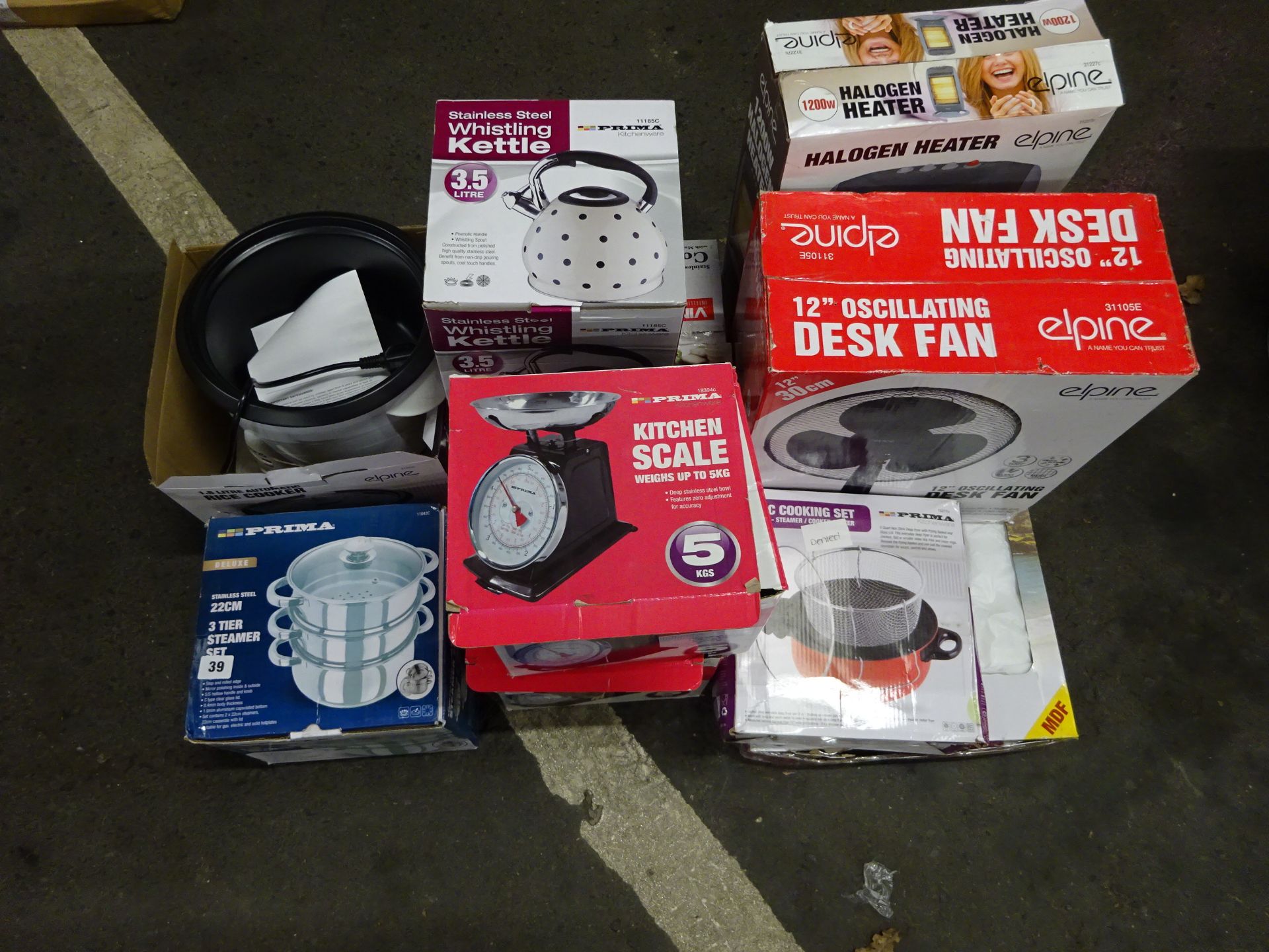 STEAMER SET, KITCHEN SCALES, KETTLES, HEATERS, RICE COOKER & ODDS