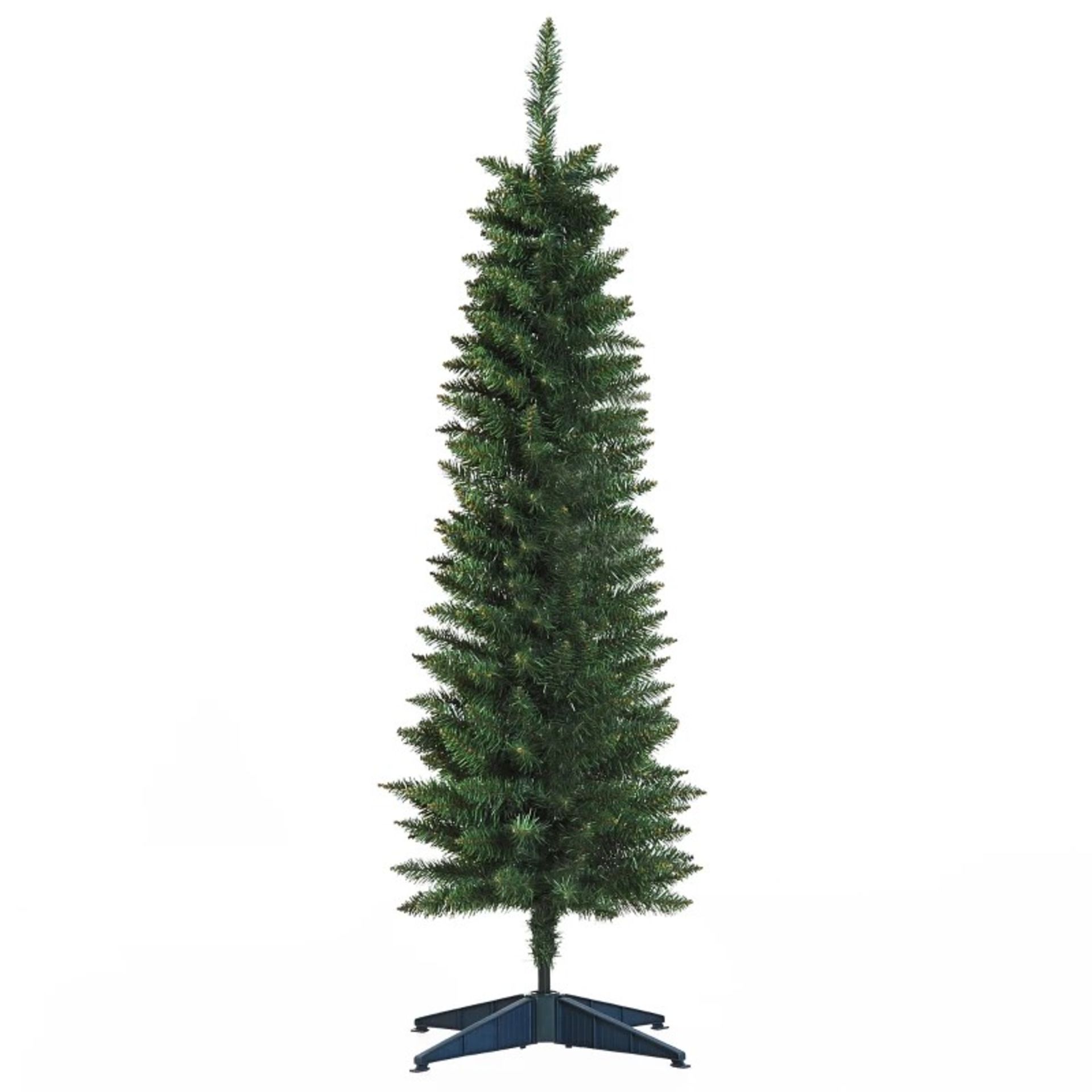 RRP £35.99 - HOMCOM 5FT Artificial Pine Pencil Slim Tall Christmas Tree with 294 Branch Tips Xmas