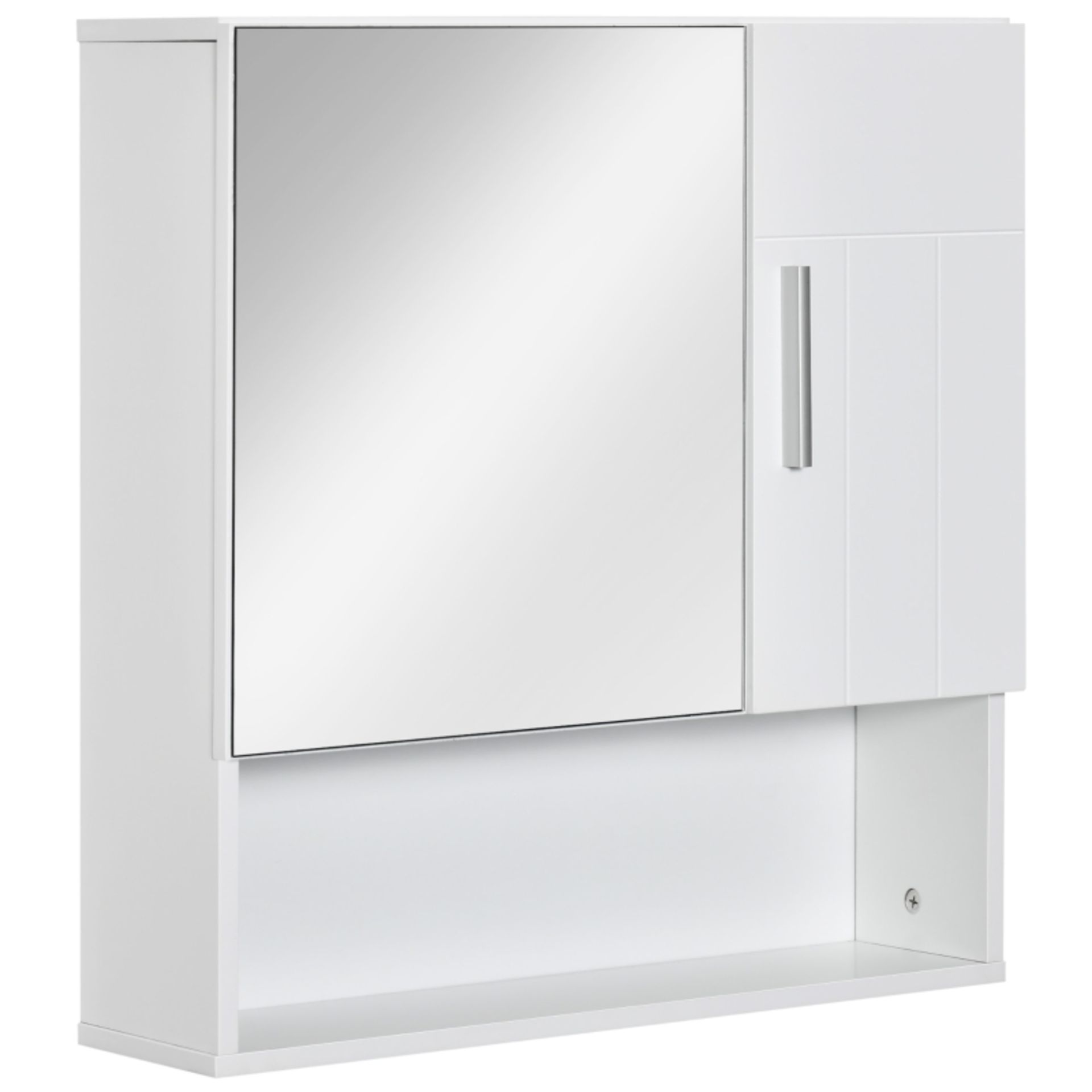 RRP £99.99 - kleankin Bathroom Mirror Cabinet, Wall Mounted Storage Cupboard Organizer with Double