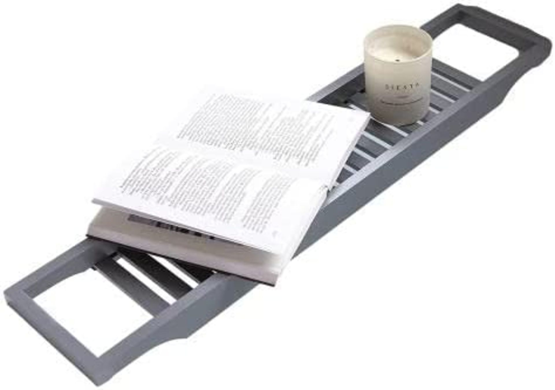 New Grey Bamboo Bath Rack - 70 x 15 x 4cm