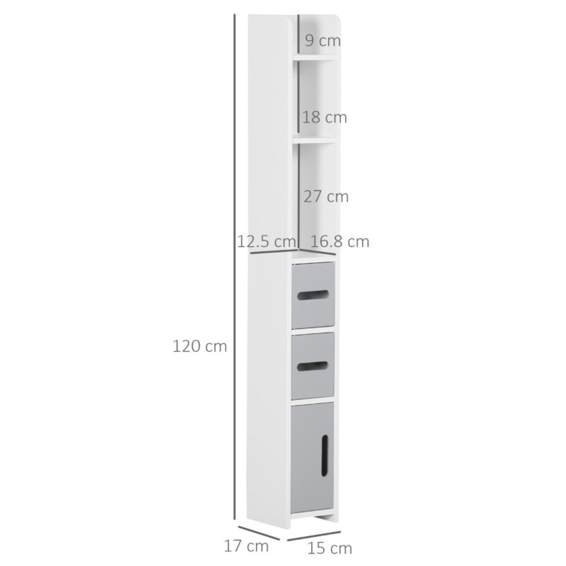 RRP £79.99 - kleankin Modern Bathroom Storage Cabinet, Freestanding Tall Bathroom Cabinet with - Image 2 of 4