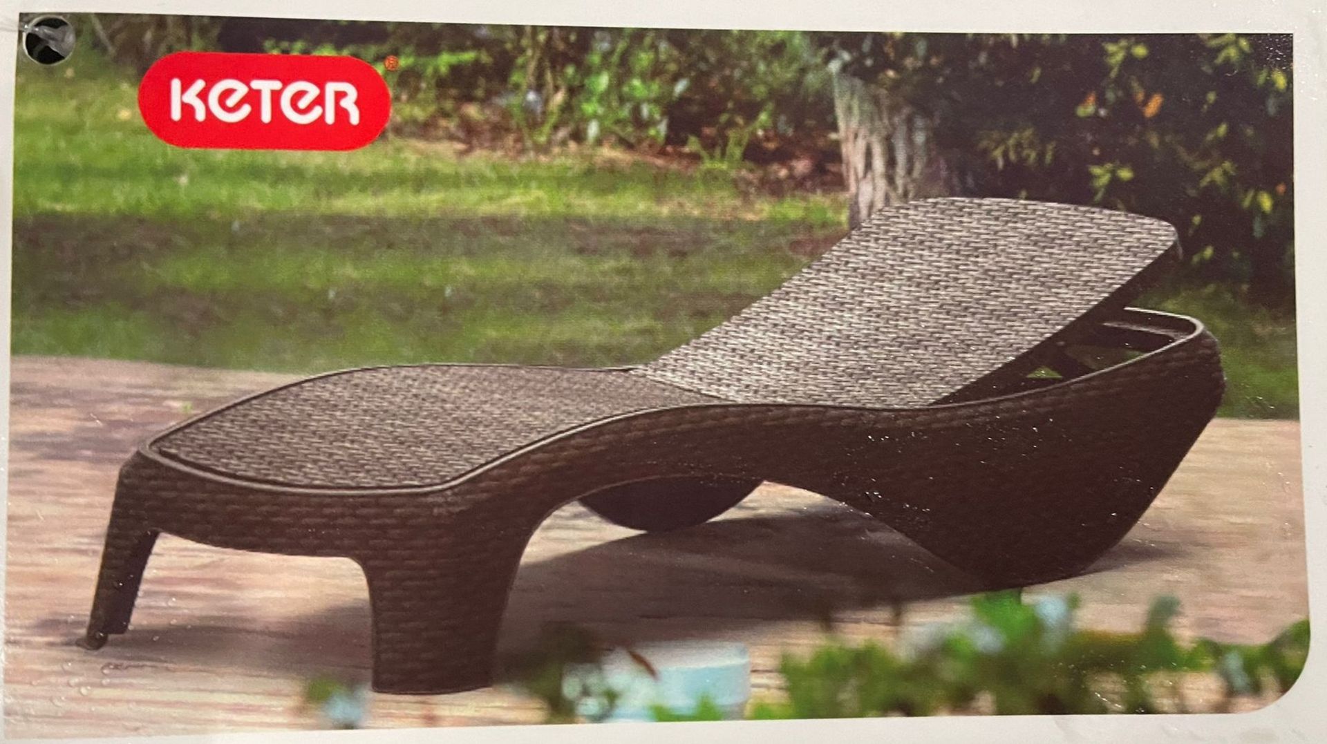 New Keter Black Plastic Reclining Sun Lounger - COLLECTION ONLY - VERY LIMITED STOCK