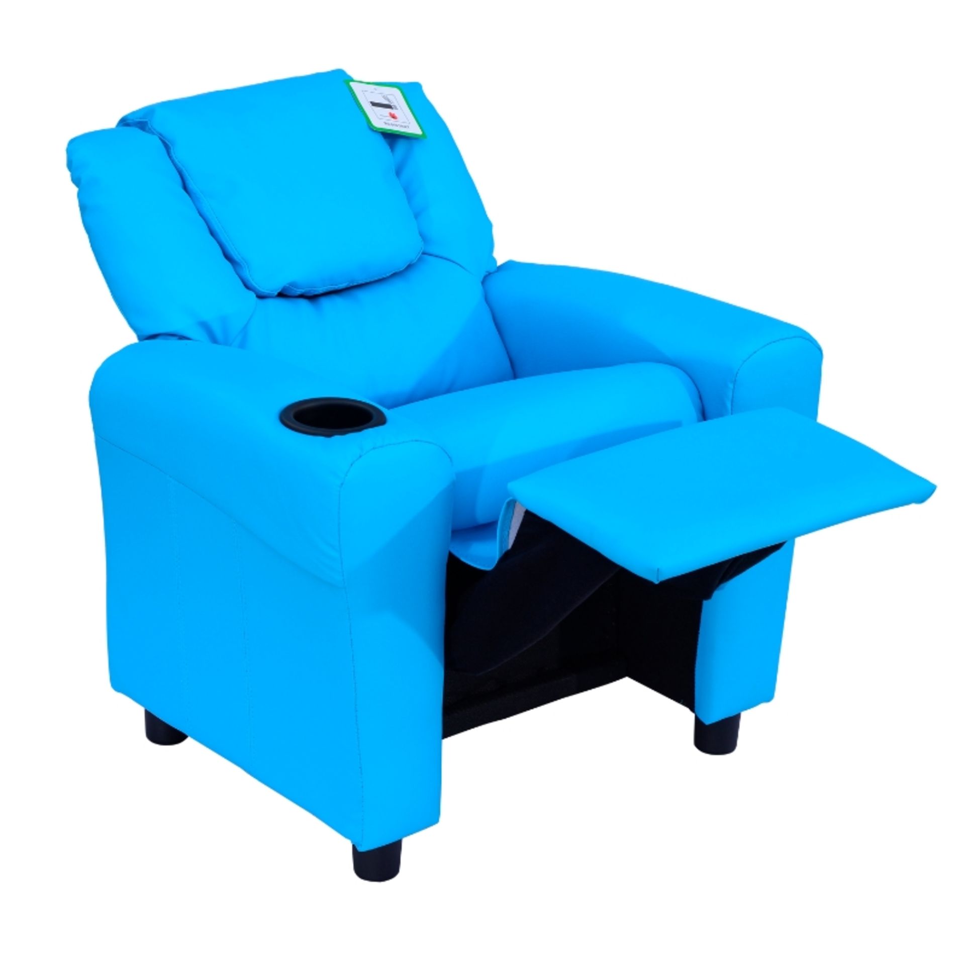 RRP £104.99 - HOMCOM Kids Children Recliner Lounger Armchair Games Chair Sofa Seat PU Leather Look