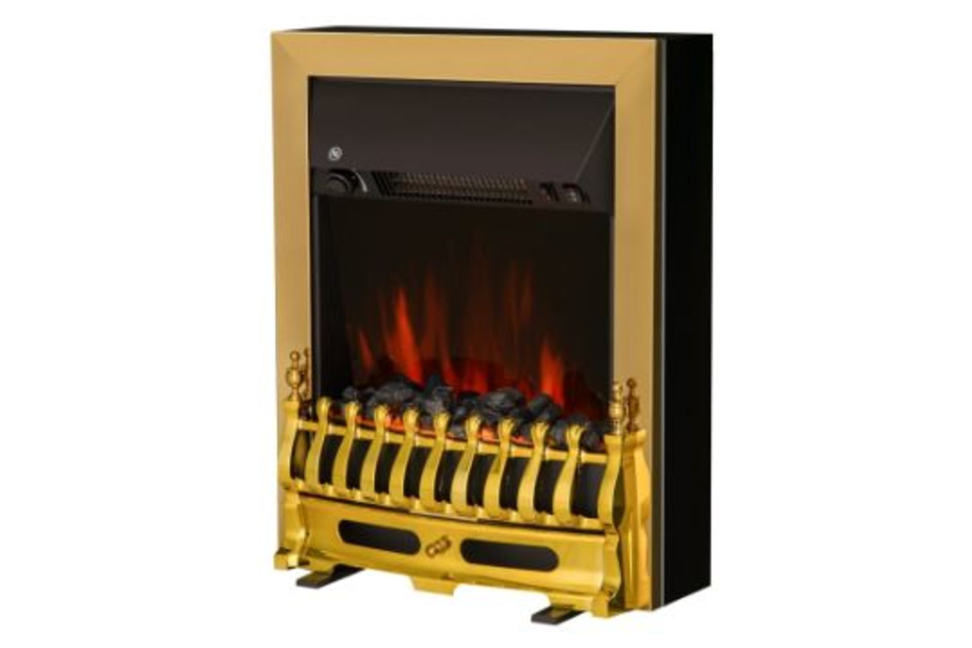 RRP £124.99 - HOMCOM LED Flame Electric Fire Place 2000W Coal Burning Effect Heat Freestanding