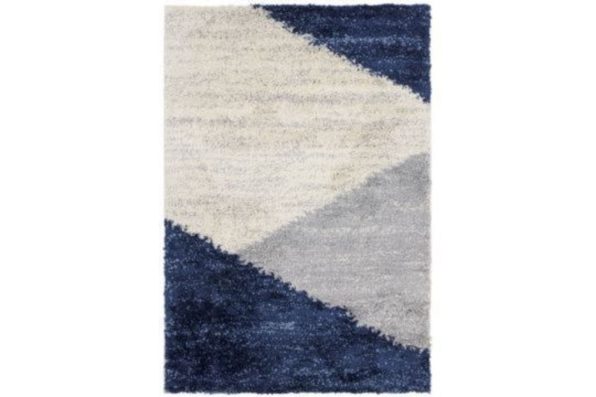 RRP £99 - New Nordic 110x160cm Navy - 100% Polypropylene Rug - £10 Delivery