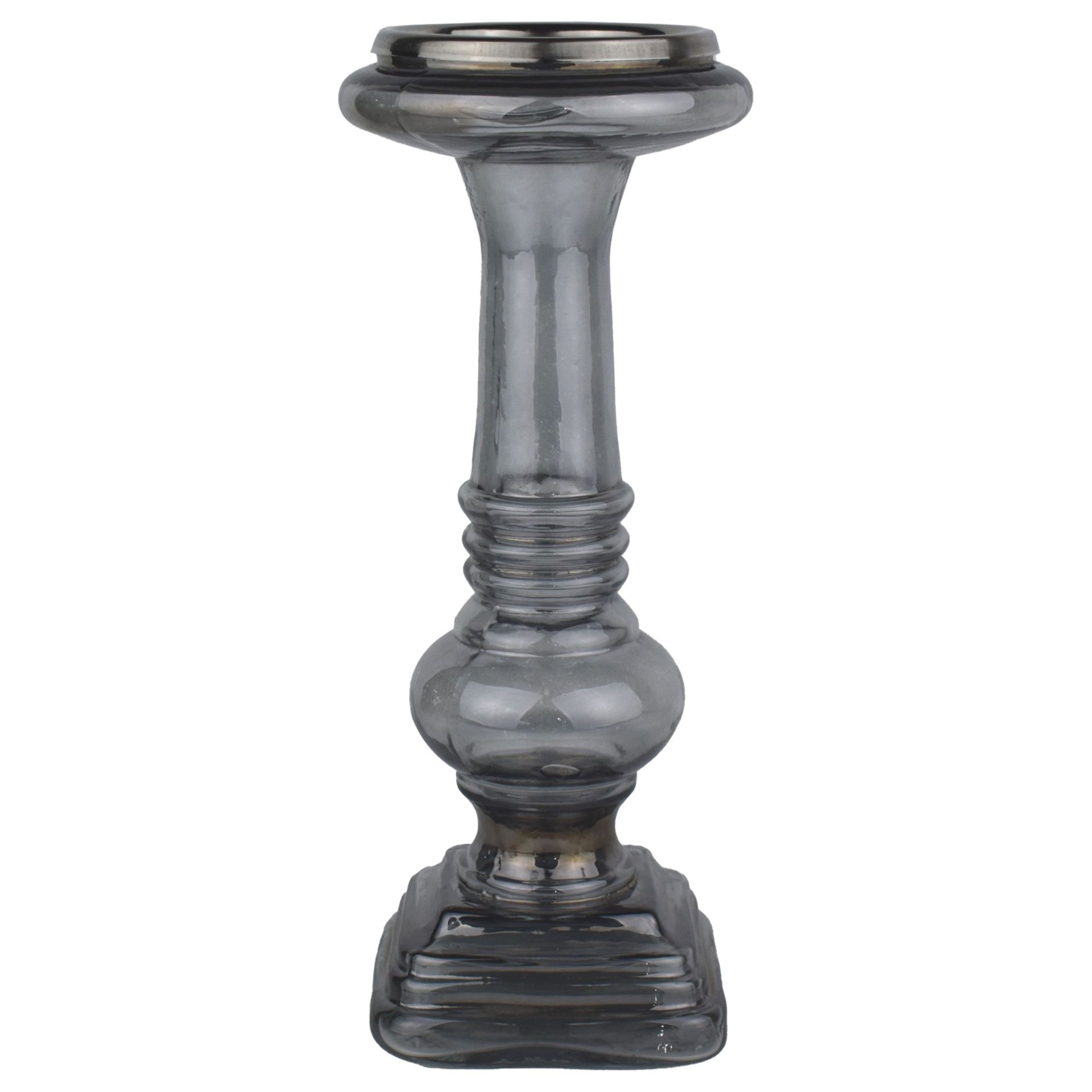 New Smoked Midnight Candle Pillar 21932 - 10L x 10W x 28H