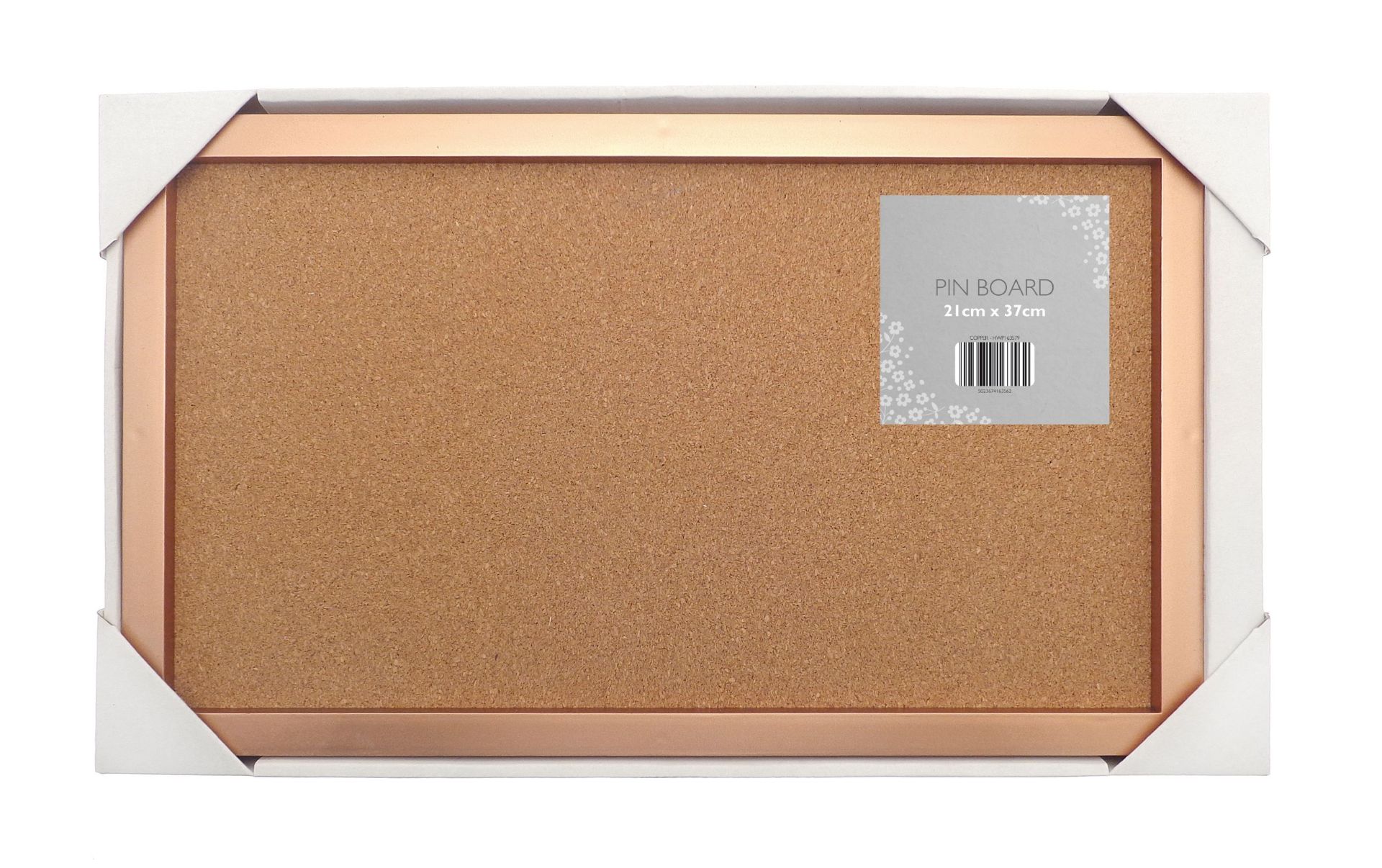 New 21 x 37cm Copper Frame Pin Board