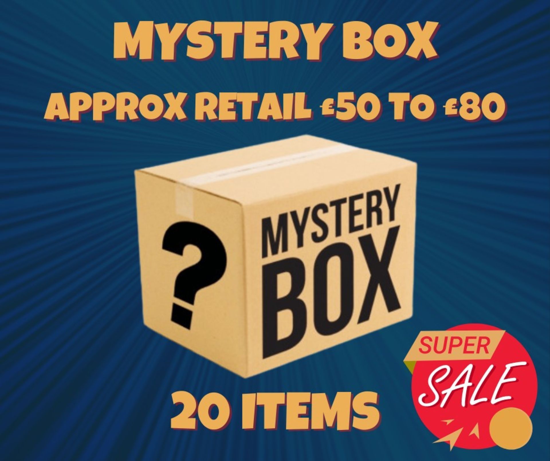 NEW MYSTERY BOX WITH 20 NEW ASSORTED AMAZON ITEMS - BOX CONTENTS RRP £50 TO £80 - PLUS 3 FREE DVDS