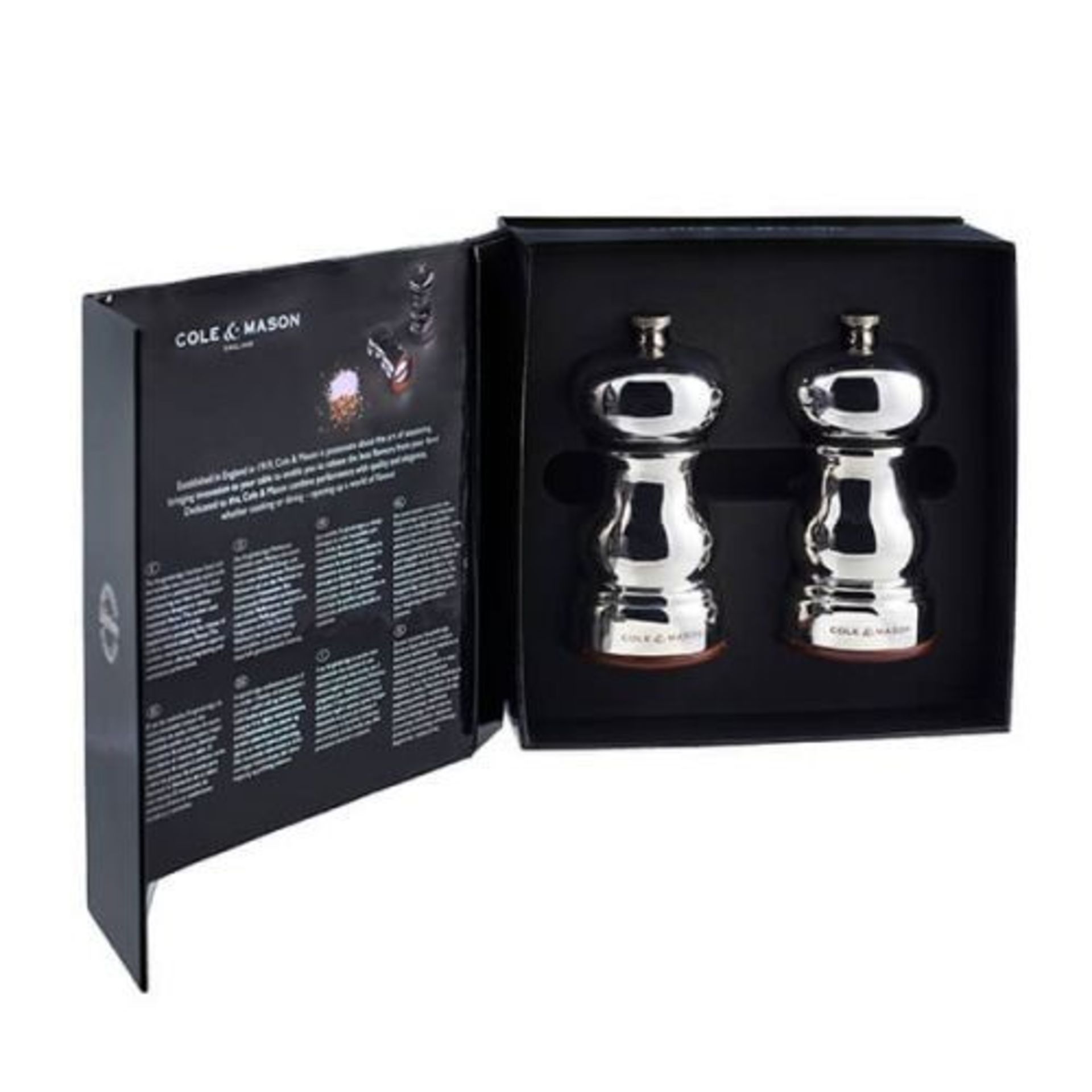 RRP £69.99 - New Cole & Mason Metal Salt & Pepper Shaker - Image 2 of 2