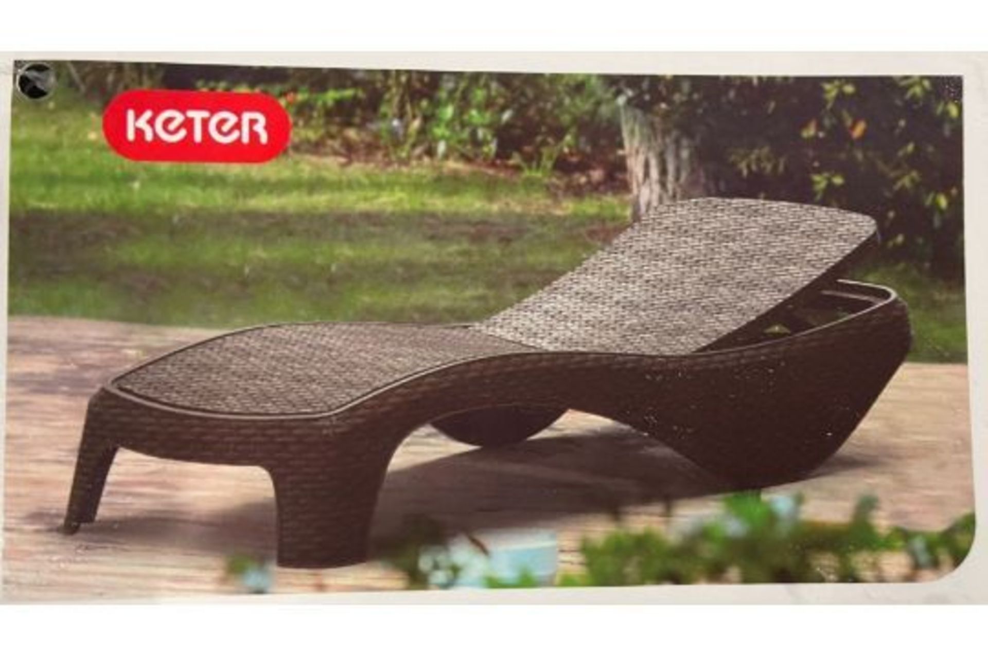 New Keter Black Plastic Reclining Sun Lounger - COLLECTION ONLY - VERY LIMITED STOCK