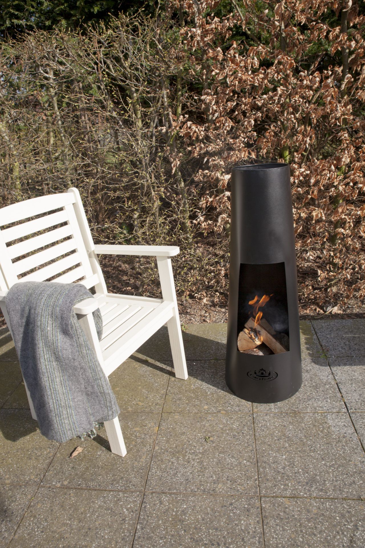 RRP Â£164.99 - FF214 New Tall Black Round Firebowl