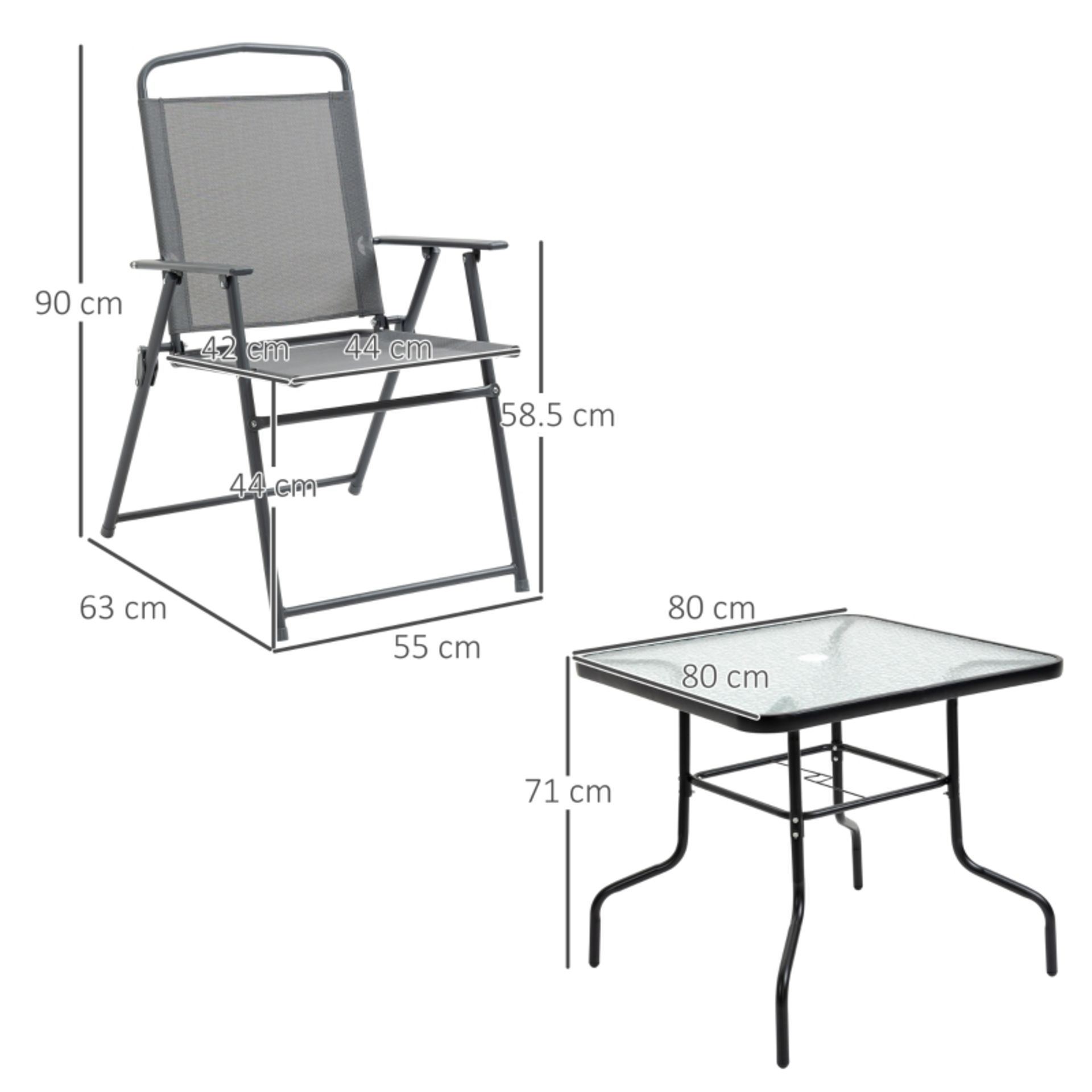 TWO FOLDING CHAIRS ONLY - Image 3 of 4