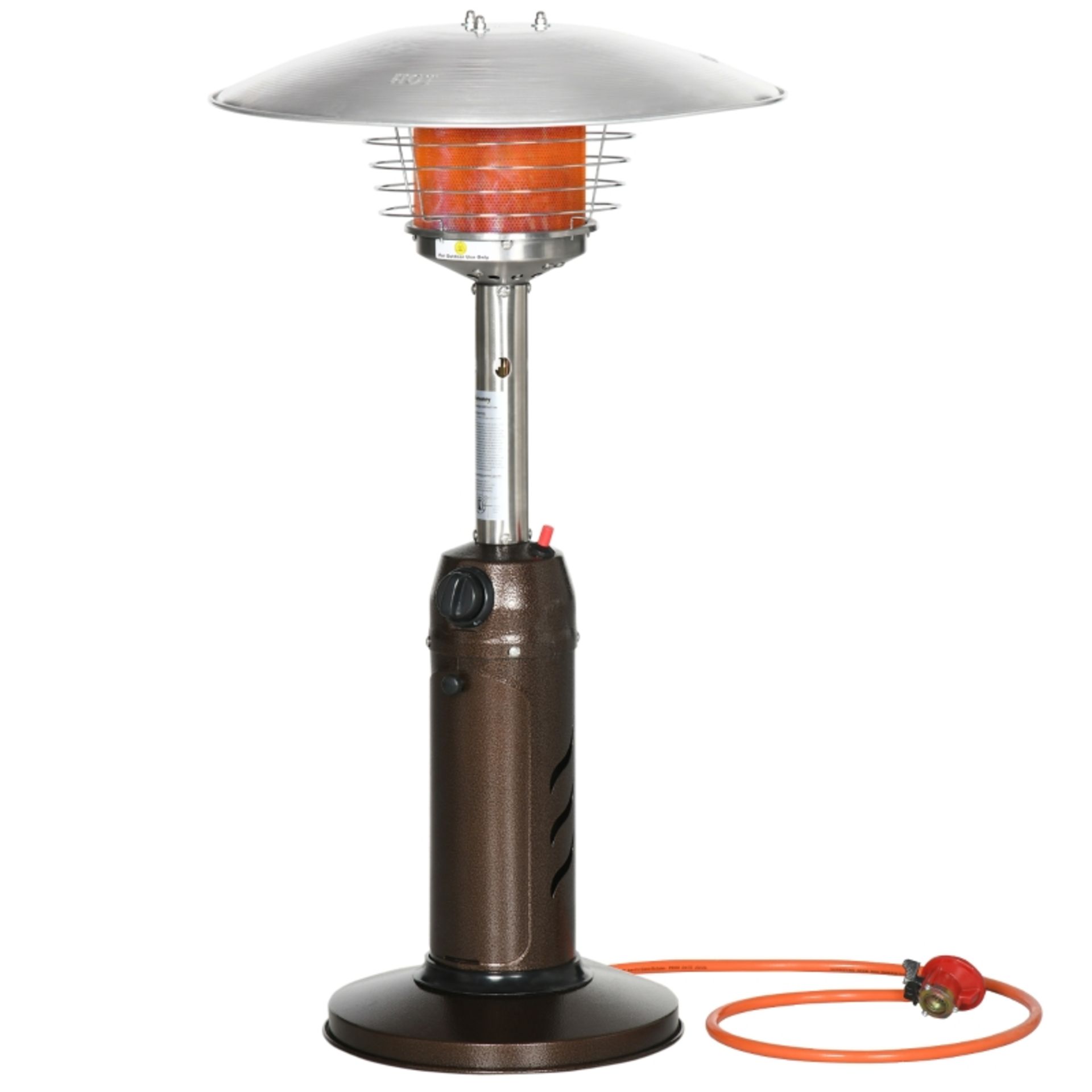 RPP £129.99 -Outsunny Gas Patio Heater with Tip-over Protection, Outdoor Heater with Piezo Ignition, - Image 2 of 4