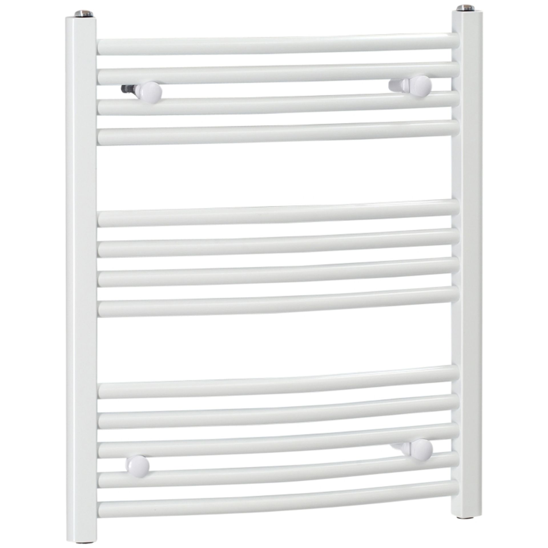 RPP £79.99 -HOMCOM Curved Heated Towel Rail, Hydronic Bathroom Ladder Radiator Towel Warmer For