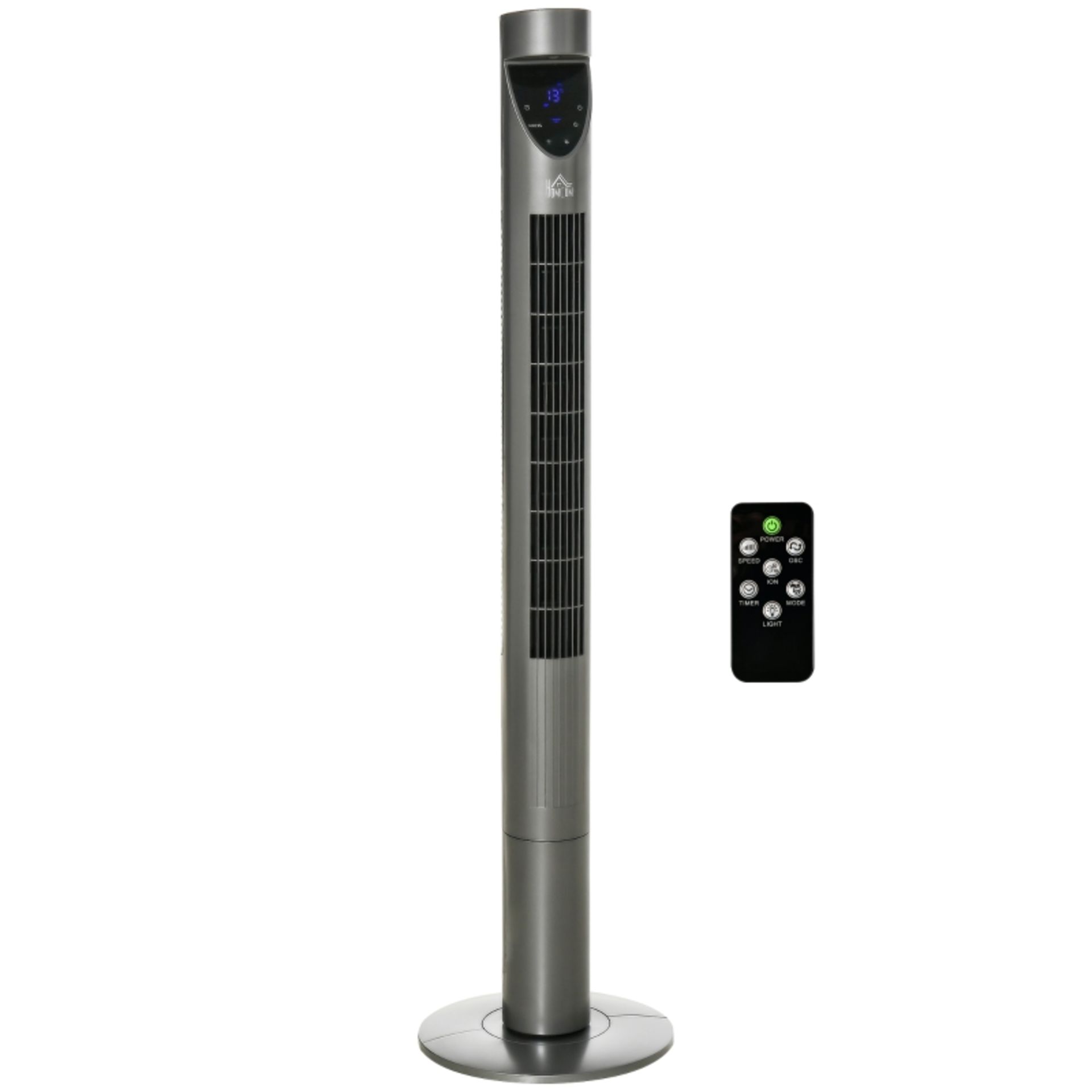 RPP £91.99 -HOMCOM 46" Tower Fan Cooling with Ionizer, Air Filter, Oscillating, 3 Speed, 12h - Image 2 of 4