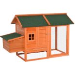 RPP £119.99 -PawHut Chicken Coop with Run Poultry Coops Cages Hen House Small Animal Cage Nesting