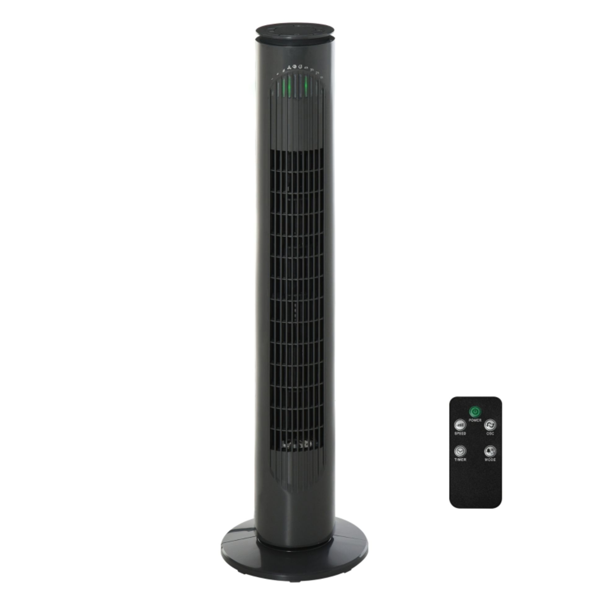 RPP £67.99 -HOMCOM 30'' Freestanding Tower Fan, 3 Speed 3 Mode, 10h Timer, 70 Degree Oscillation, - Image 2 of 4