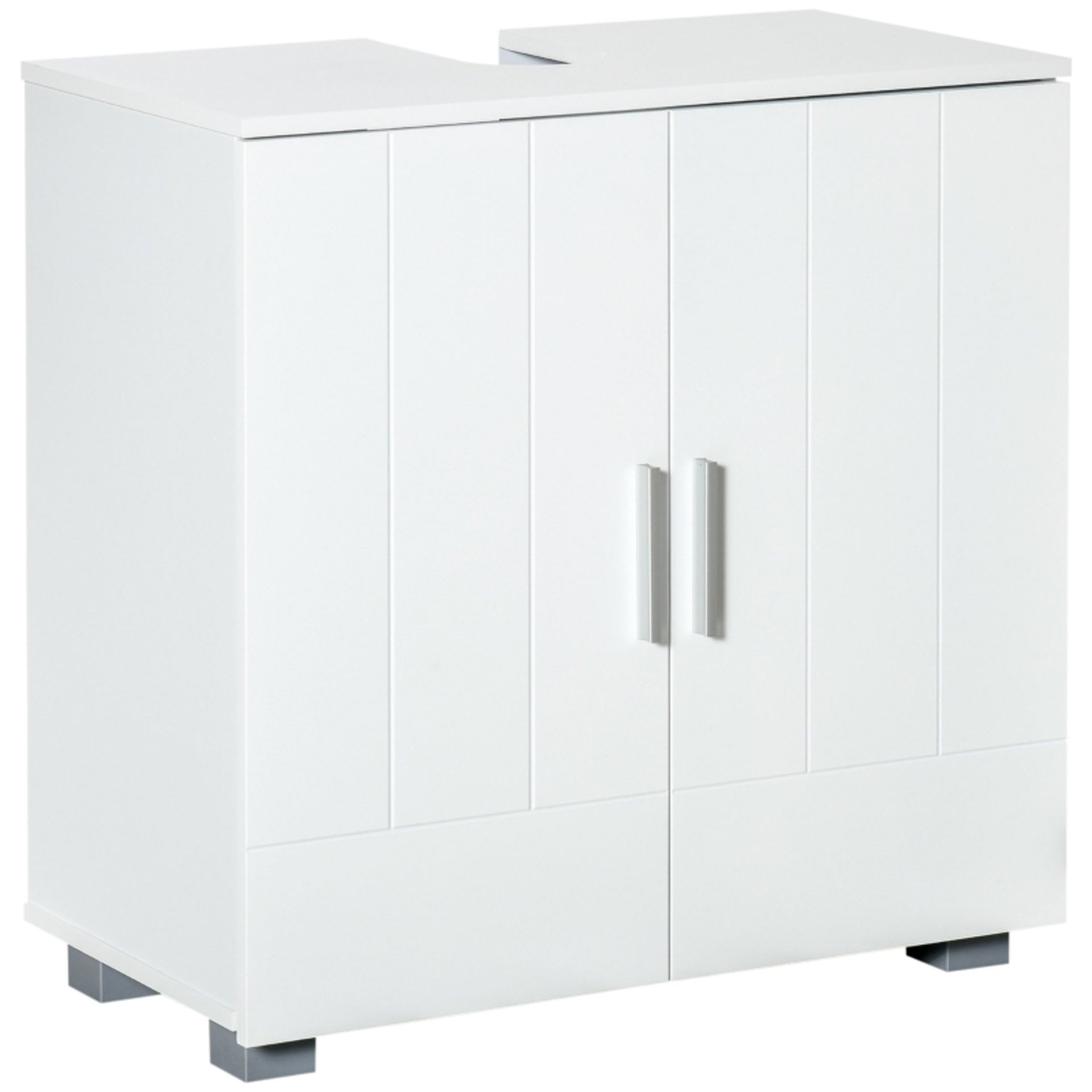 RPP £89.99 -kleankin Pedestal Under Sink Cabinet, Modern Bathroom Vanity Unit, Storage Cupboard with