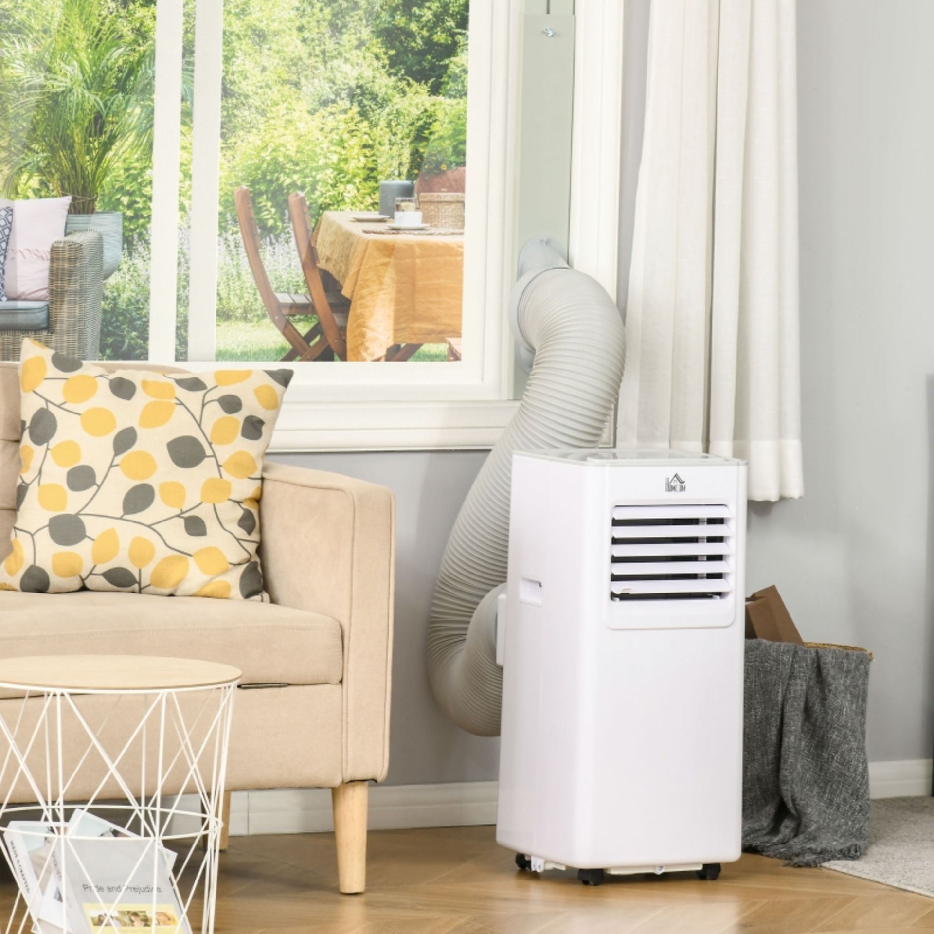 RPP £309.99 -HOMCOM 4-In-1 7000 BTU Mobile Air Conditioner for Room up to 15m², Portable AC Unit for - Image 2 of 4