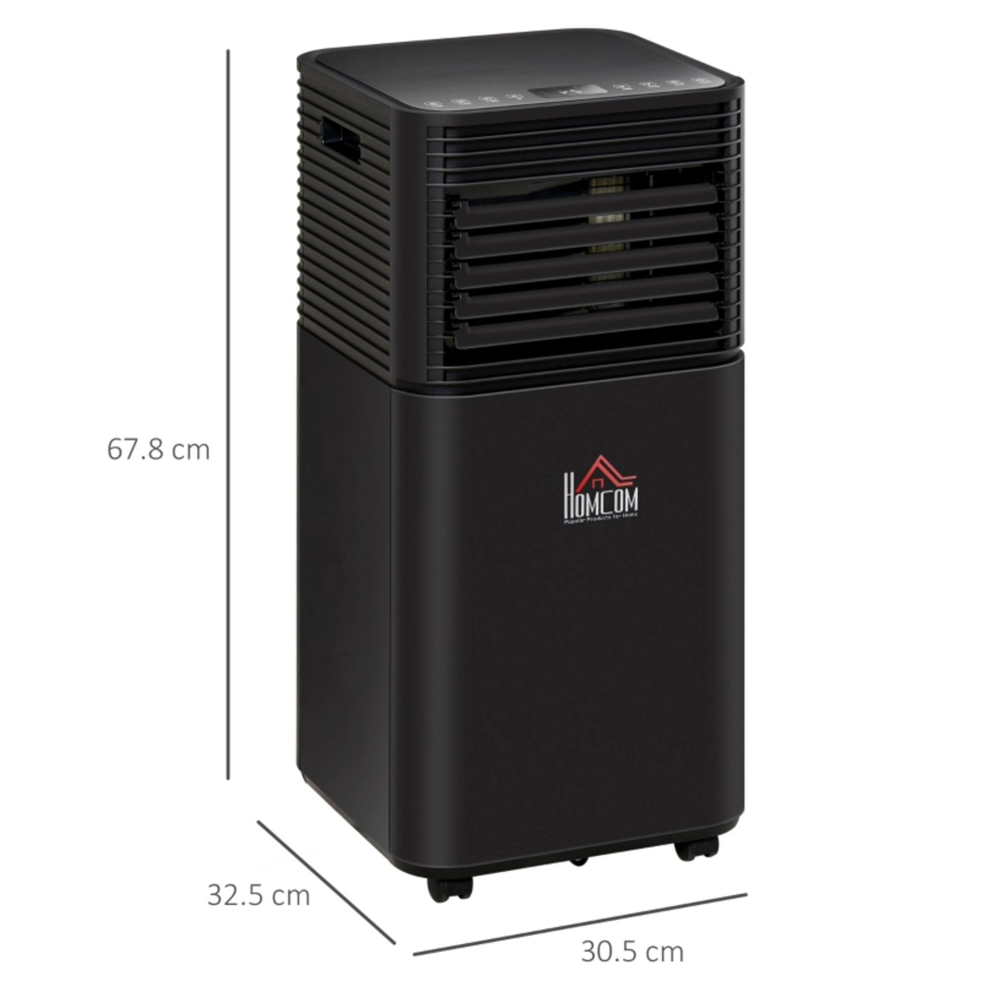 RPP £177.99 -HOMCOM 7000 BTU 4-In-1 Portable Air Conditioner Unit Cooling Dehumidifying - Image 3 of 4