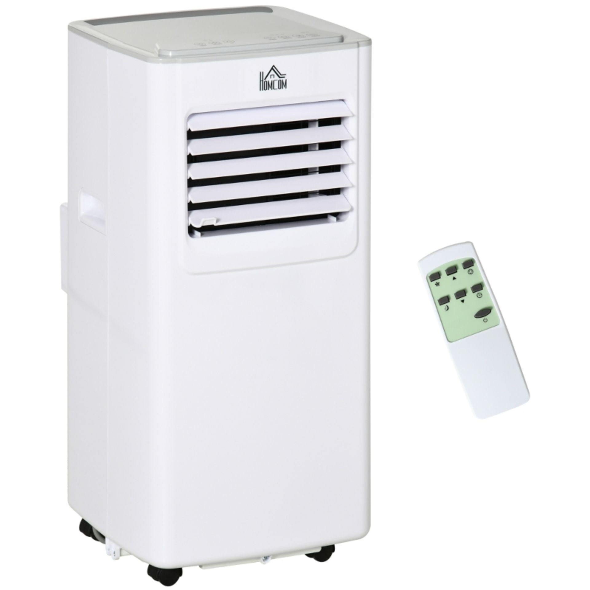 RPP £309.99 -HOMCOM 4-In-1 7000 BTU Mobile Air Conditioner for Room up to 15m², Portable AC Unit for