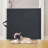 RPP £49.99 -PawHut Retractable Safety Gate Dog Pet Barrier Folding Protector Home Doorway Room