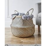 RRP £36 - GREY POM POM BSKT NO COLOUR