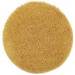 RRP £67 - INDULGENCE CIRCULAR RUG IN OCHRE - 133CM DIAMETER - WEIGHT 4.86KG