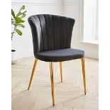 RRP £159 - CLARICE CHAIR IN BLACK AND GOLD