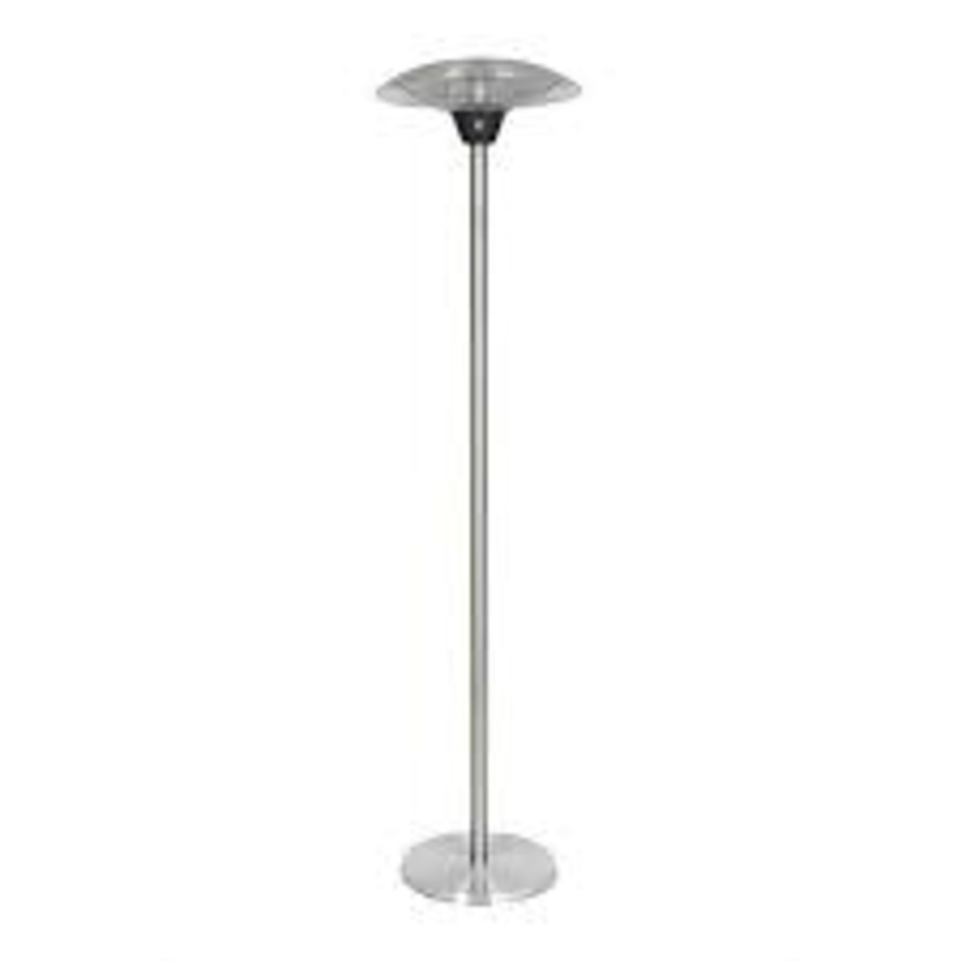 RRP £224.99 - LA HACIENDA ELECTRIC AJUSTABLE STANDING HEATER IN SILVER - BOX WEIGHT 16KG