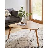 RRP £269 - PEYTON OAK COFFE TABLE IN OAK - BOX SIZE 98X98X12CM - BOX WEIGHT 11KG