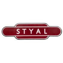 Totem STYAL RAILWAY Sign