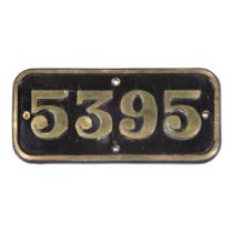 GWR Brass Cabside Numberplate 5395 ex 4300 Class 2-6-0