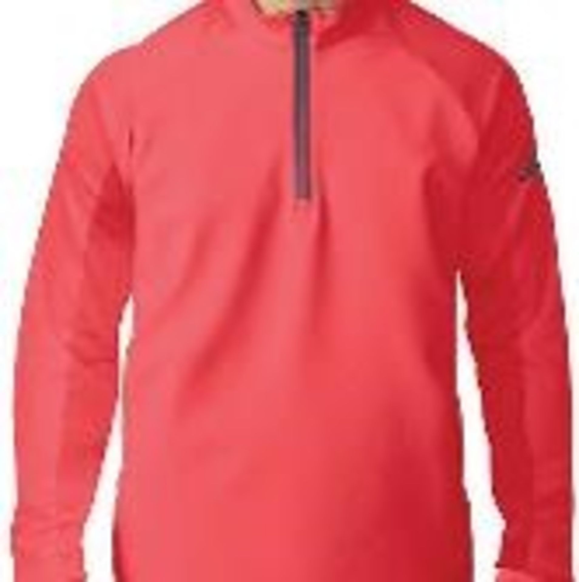 AE8798 -Adidas Men's Climacool 1/4 Zip Layering - Shock Red/Min Blue - MSRP $100
